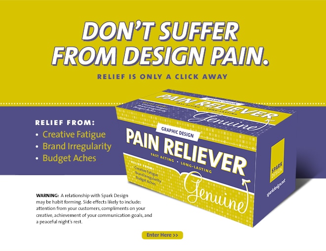 Spark Design Pain Relief Promotional Web Ad