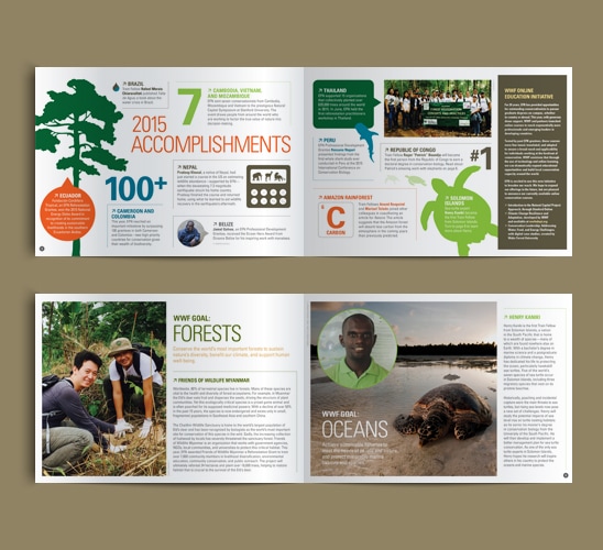 WWF Annual Report Interior Spreads